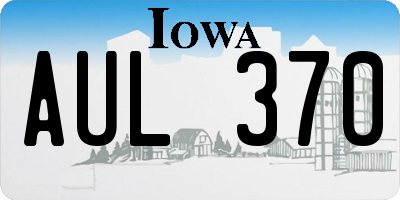 IA license plate AUL370