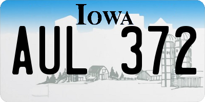 IA license plate AUL372