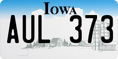 IA license plate AUL373