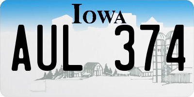 IA license plate AUL374