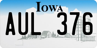 IA license plate AUL376