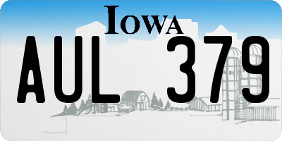 IA license plate AUL379