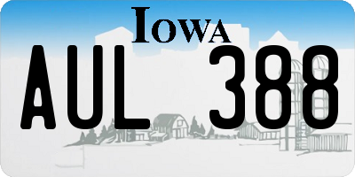 IA license plate AUL388