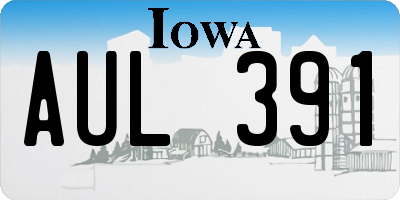 IA license plate AUL391