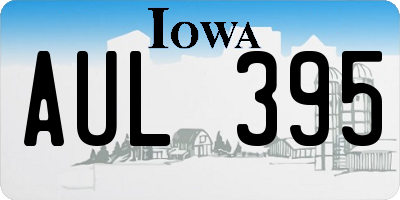 IA license plate AUL395