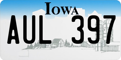 IA license plate AUL397