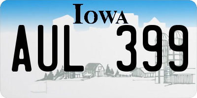 IA license plate AUL399