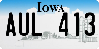 IA license plate AUL413