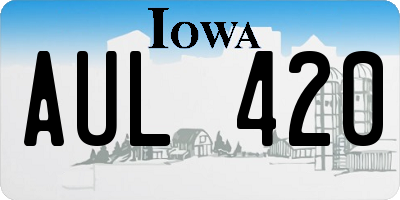 IA license plate AUL420