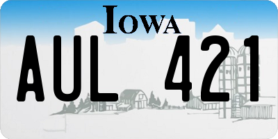 IA license plate AUL421