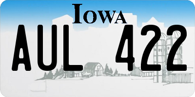 IA license plate AUL422
