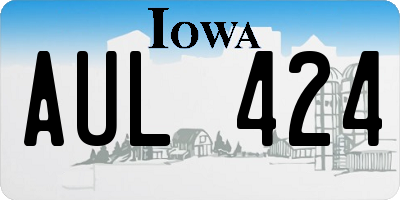 IA license plate AUL424