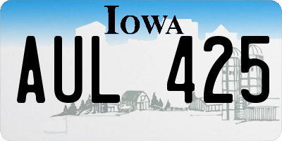 IA license plate AUL425