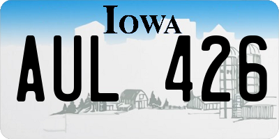 IA license plate AUL426