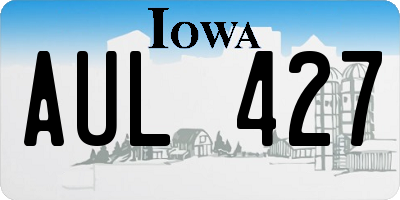 IA license plate AUL427