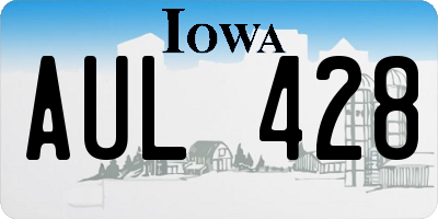 IA license plate AUL428