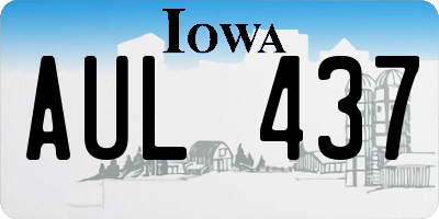 IA license plate AUL437