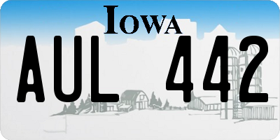 IA license plate AUL442