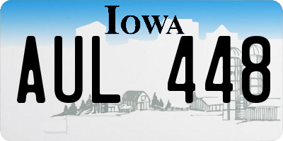 IA license plate AUL448