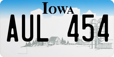 IA license plate AUL454