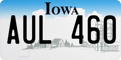 IA license plate AUL460