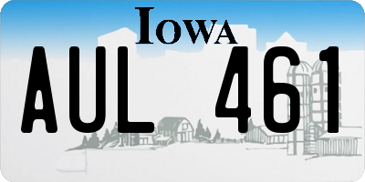 IA license plate AUL461