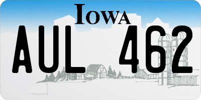 IA license plate AUL462