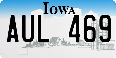 IA license plate AUL469