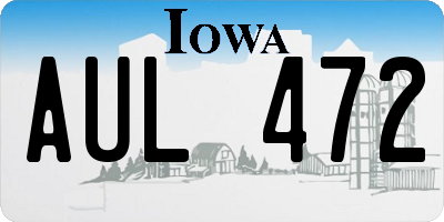 IA license plate AUL472