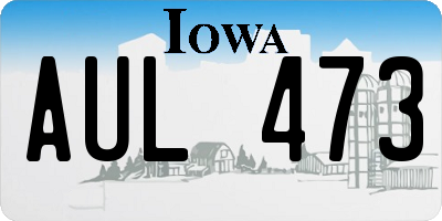 IA license plate AUL473