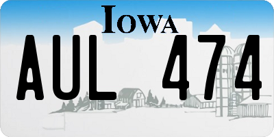 IA license plate AUL474
