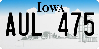 IA license plate AUL475