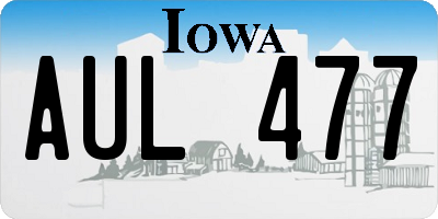 IA license plate AUL477