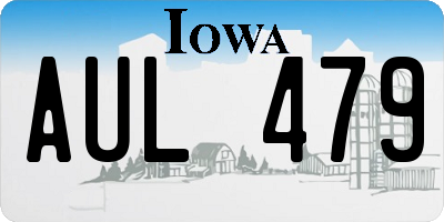 IA license plate AUL479