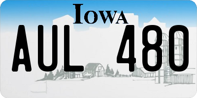 IA license plate AUL480