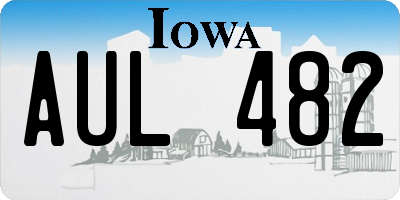IA license plate AUL482