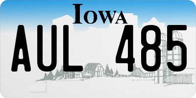 IA license plate AUL485