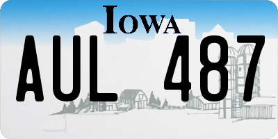 IA license plate AUL487