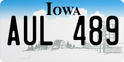 IA license plate AUL489