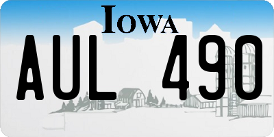 IA license plate AUL490
