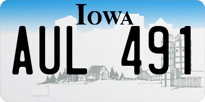 IA license plate AUL491