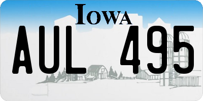IA license plate AUL495