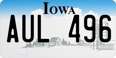 IA license plate AUL496