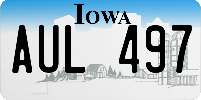 IA license plate AUL497