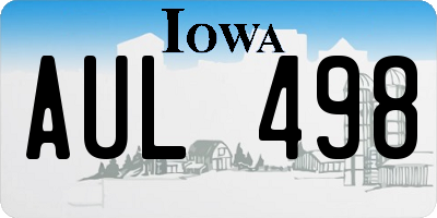 IA license plate AUL498