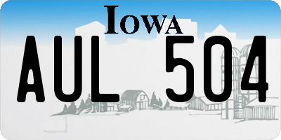 IA license plate AUL504