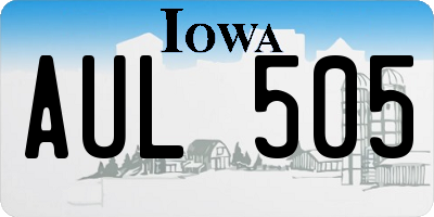 IA license plate AUL505