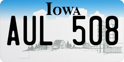 IA license plate AUL508