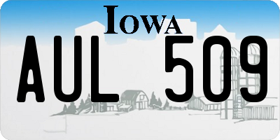 IA license plate AUL509