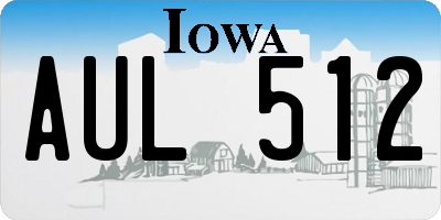 IA license plate AUL512